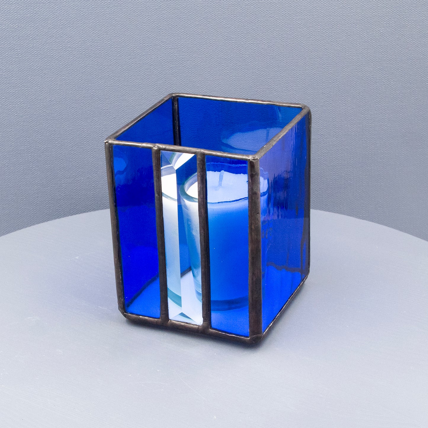 Glass Yahrzeit Candle Holder – Box Style