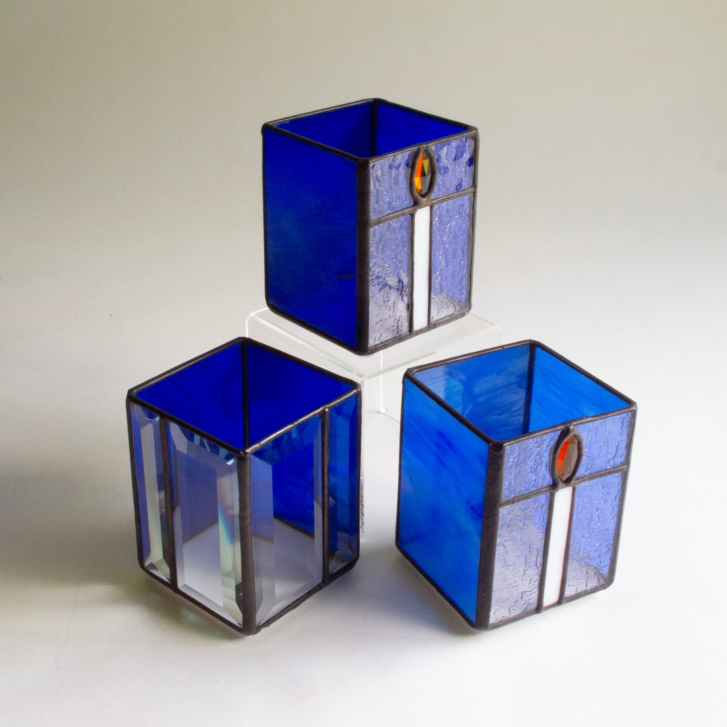 Glass Yahrzeit Candle Holder – Box Style