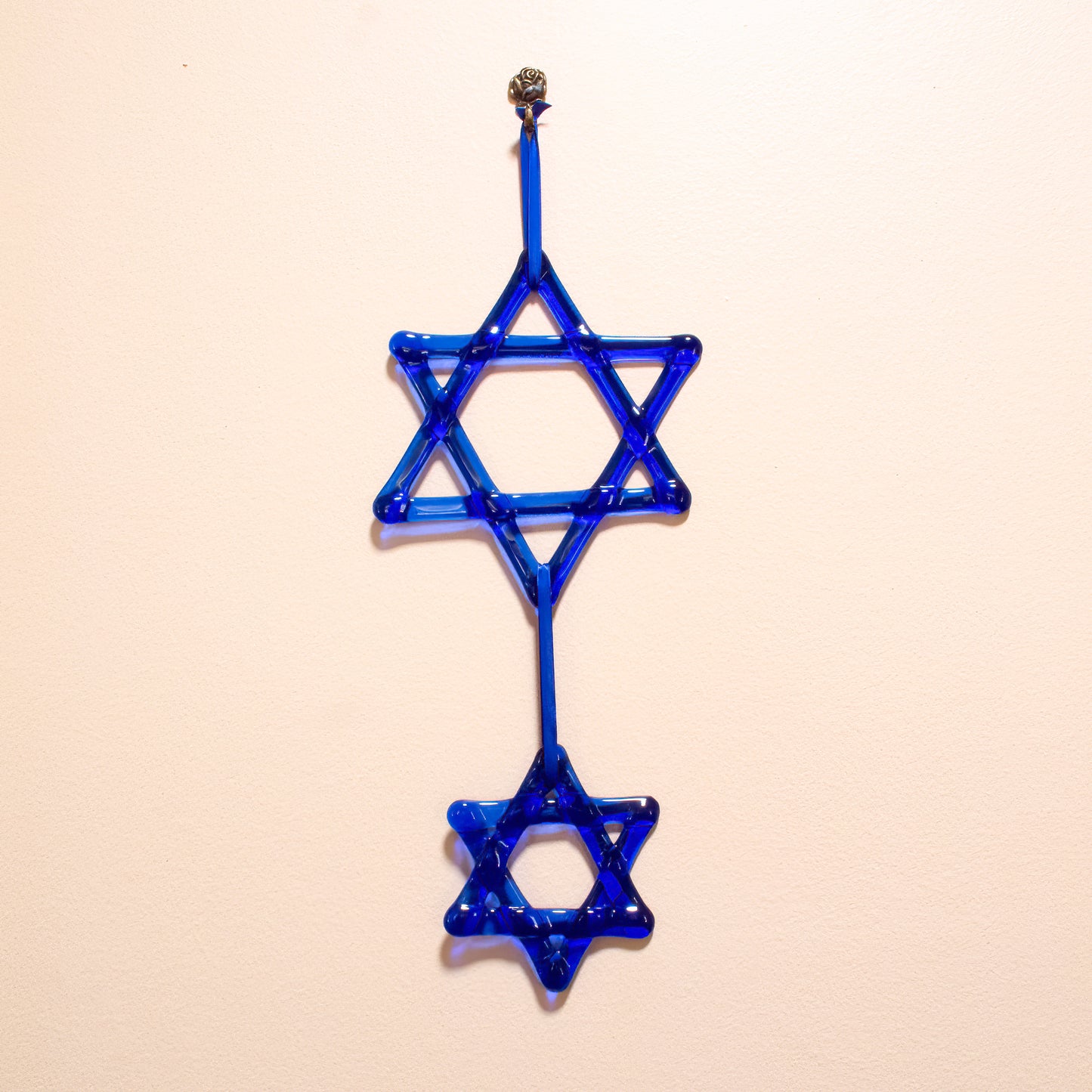 Star of David Glass Wall Hanging