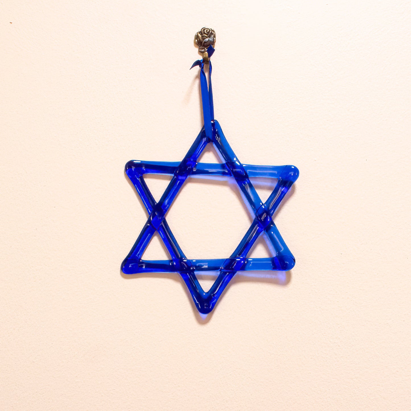 Star of David Glass Wall Hanging