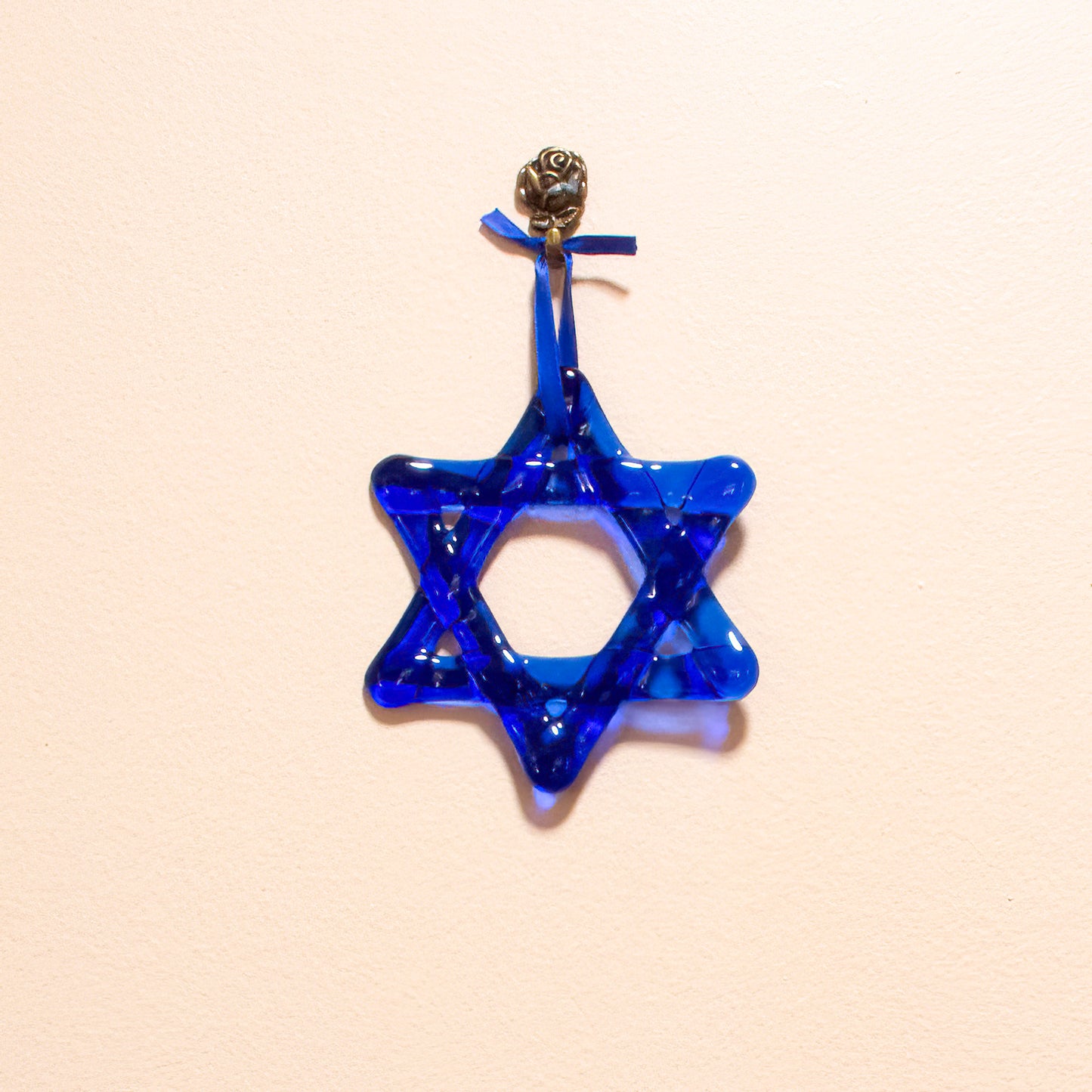 Star of David Glass Wall Hanging