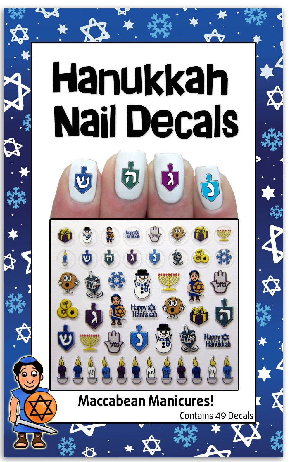 Hanukkah Nail Decals