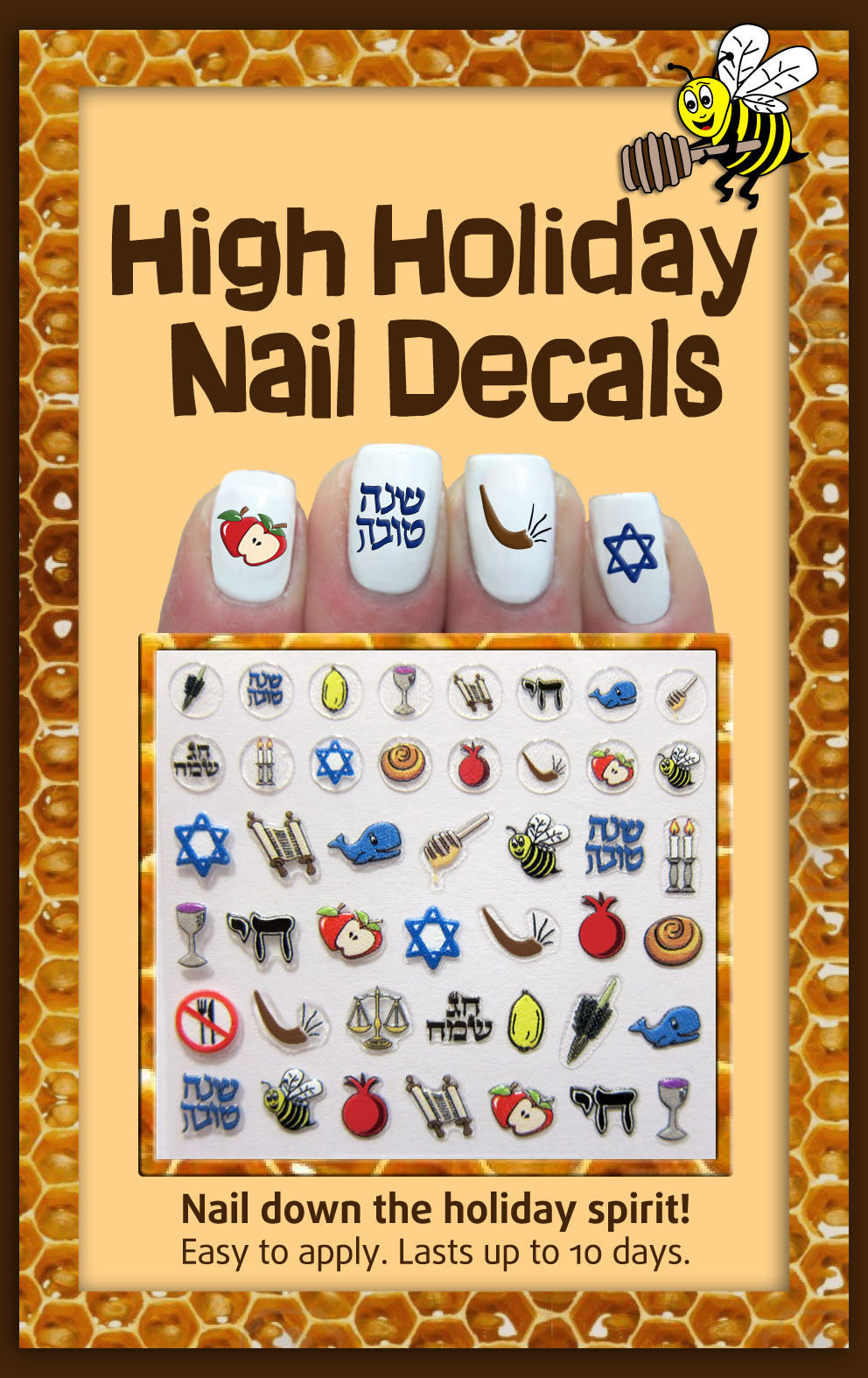 High Holiday Nail Decals