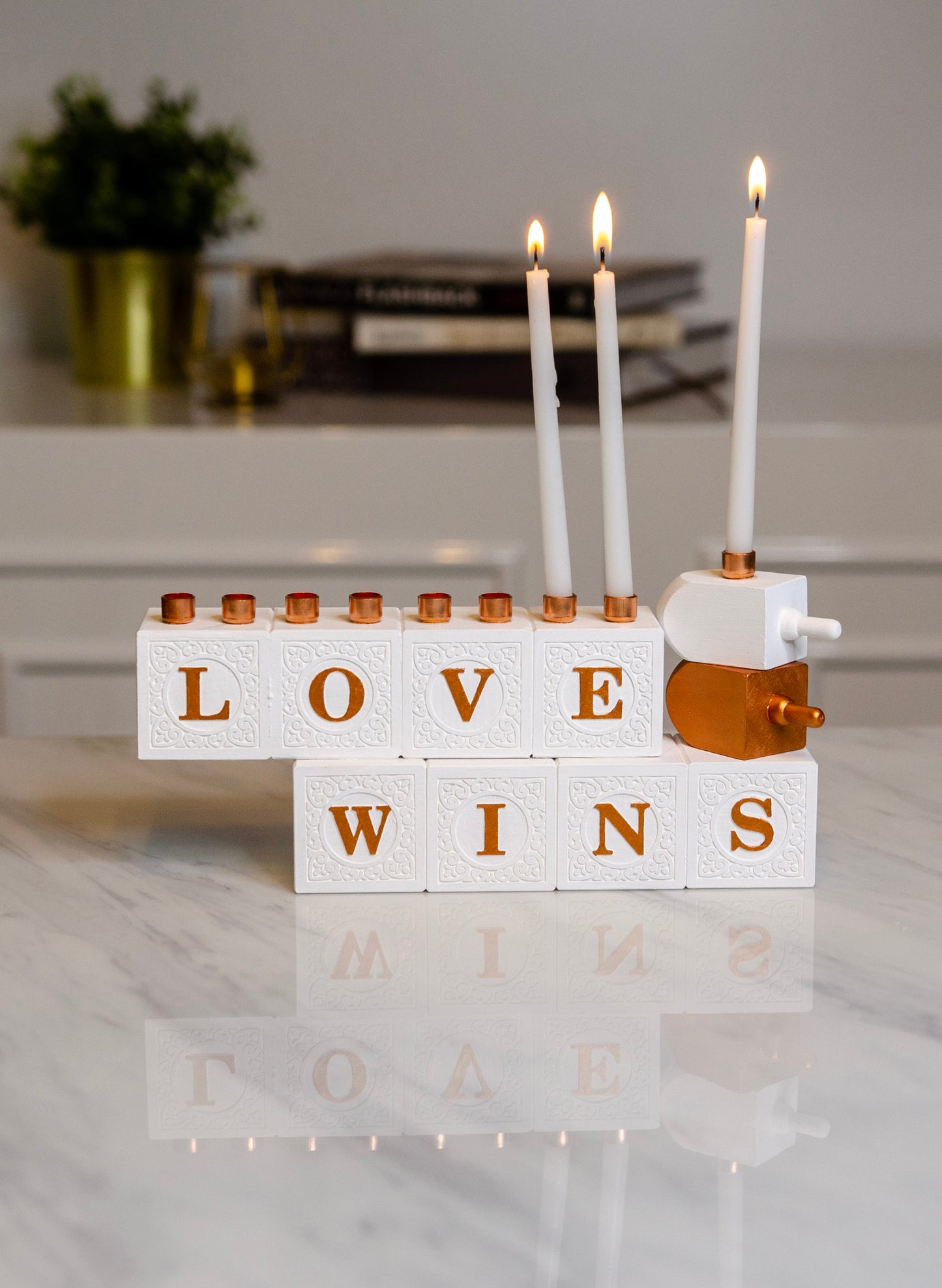 Love Wins Menorah