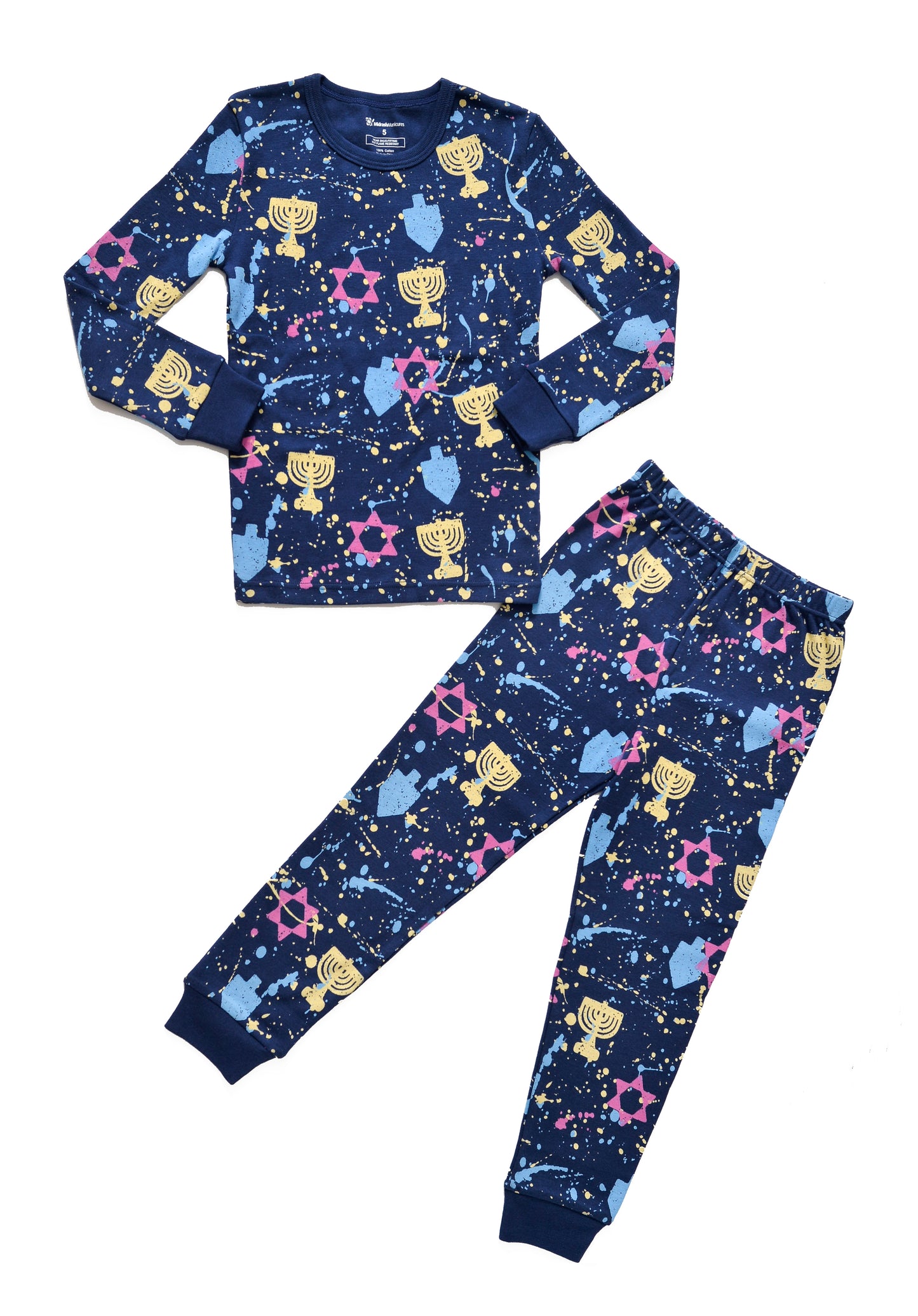 Hanukkah Splatter Paint Pajamas