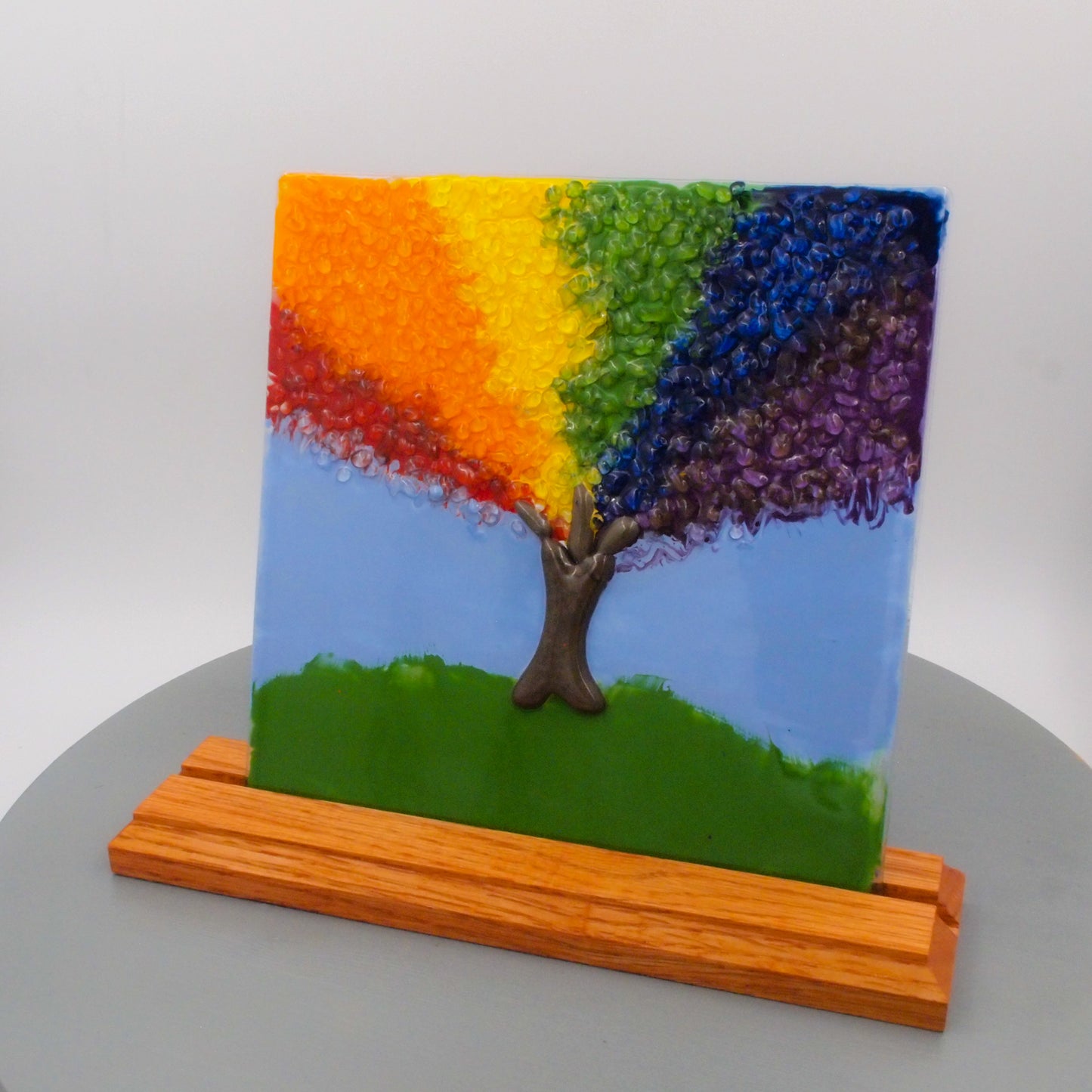 Rainbow Tree Of Life Glass Art