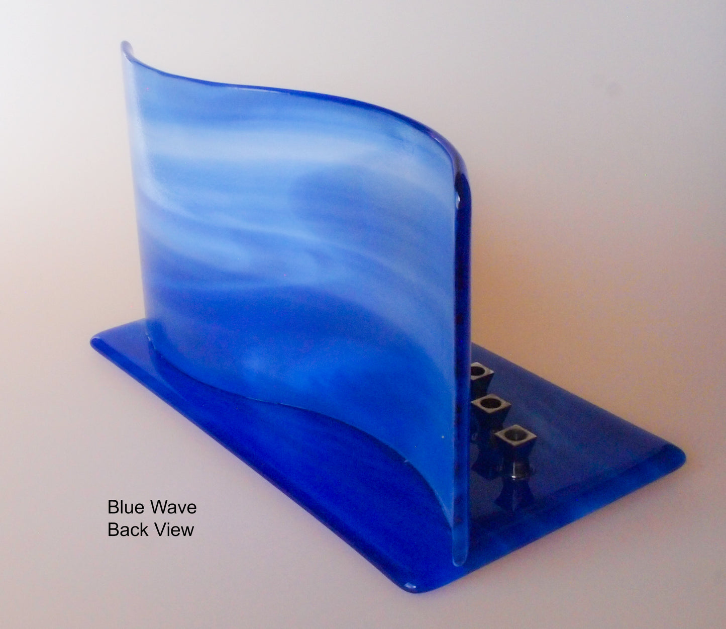 Wave Glass Menorah