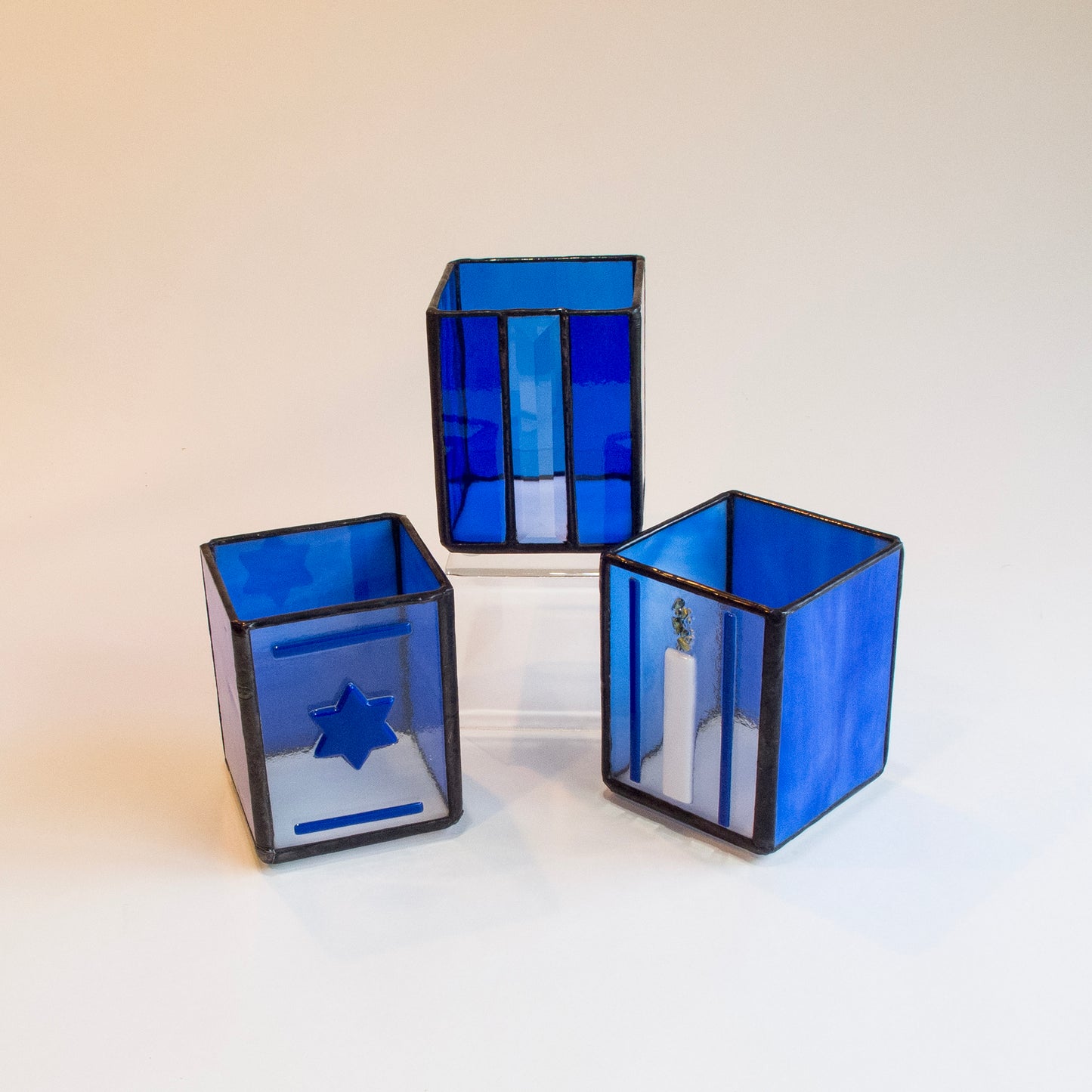 Glass Yahrzeit Candle Holder – Box Style