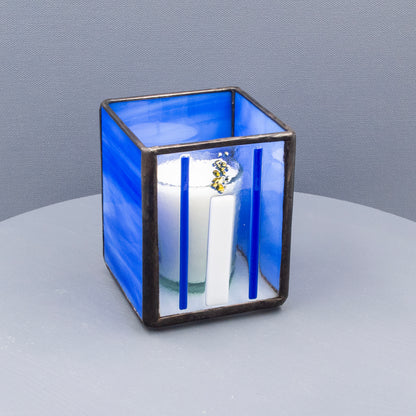 Glass Yahrzeit Candle Holder – Box Style