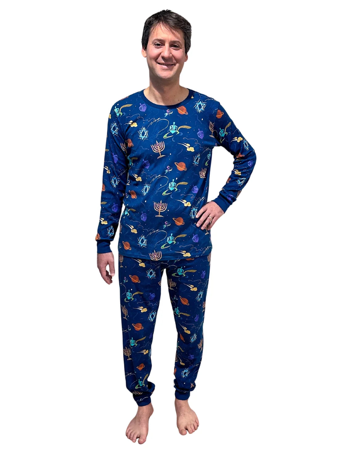 Adult Hanukkah Space Pajamas