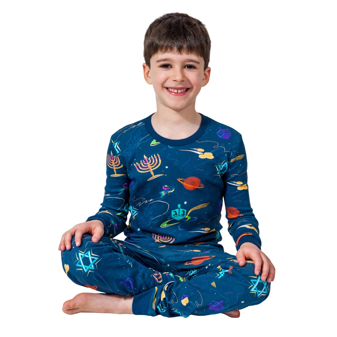 Kids Hanukkah Space Pajamas