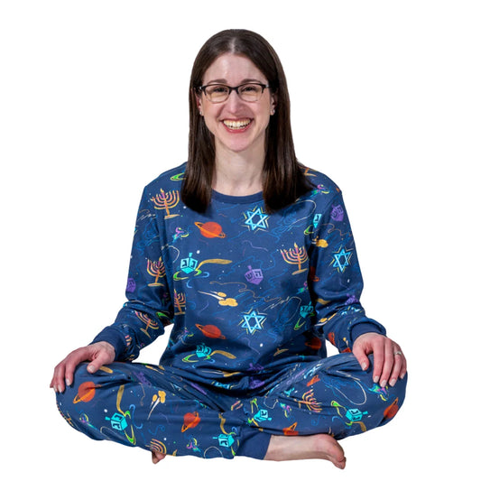 Adult Hanukkah Space Pajamas