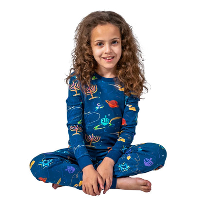 Kids Hanukkah Space Pajamas