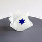 Glass Yahrzeit Candle Holder – Kerchief Style